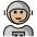 Astronaut Medium Light Skin Tone Emoji from OpenMoji Set