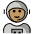 Astronaut Medium Skin Tone Emoji from OpenMoji Set