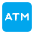 Atm Sign Flat Emoji from Fluent Emoji Flat Set