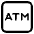 Atm Sign High Contrast Emoji from Fluent Emoji High Contrast Set