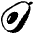 Avocado Emoji from EmojiTwo Black Set