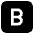 B Button Blood Type Emoji from EmojiTwo Black Set