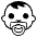 Baby Emoji from EmojiTwo Black Set