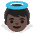 Baby Angel Dark Skin Tone Emoji from Noto Emoji Set