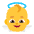 Baby Angel Flat Default Emoji from Fluent Emoji Flat Set
