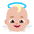 Baby Angel Flat Medium Light Emoji from Fluent Emoji Flat Set
