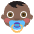 Baby Dark Skin Tone Emoji from EmojiTwo Colors Set