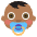 Baby Medium Dark Skin Tone Emoji from EmojiTwo Colors Set