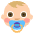 Baby Medium Light Skin Tone Emoji from EmojiTwo Colors Set