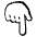 Backhand Index Pointing Down Emoji from EmojiTwo Black Set