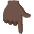 Backhand Index Pointing Down Dark Skin Tone Emoji from Noto Emoji Set