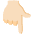 Backhand Index Pointing Down Light Skin Tone Emoji from Noto Emoji Set