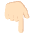 Backhand Index Pointing Down Light Skin Tone Emoji from EmojiTwo Colors Set