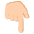Backhand Index Pointing Down Medium Light Skin Tone Emoji from EmojiTwo Colors Set