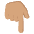 Backhand Index Pointing Down Medium Skin Tone Emoji from EmojiTwo Colors Set