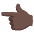 Backhand Index Pointing Left Dark Skin Tone Emoji from Noto Emoji Set