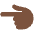 Backhand Index Pointing Left Dark Skin Tone Emoji from Twemoji Set
