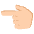 Backhand Index Pointing Left Medium Light Skin Tone Emoji from EmojiTwo Colors Set