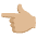Backhand Index Pointing Left Medium Light Skin Tone Emoji from Noto Emoji Set