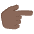 Backhand Index Pointing Right Dark Skin Tone Emoji from EmojiTwo Colors Set