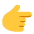 Backhand Index Pointing Right Flat Default Emoji from Fluent Emoji Flat Set