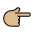 Backhand Index Pointing Right Medium Light Skin Tone Emoji from OpenMoji Set