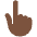 Backhand Index Pointing Up Dark Skin Tone Emoji from Twemoji Set