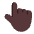 Backhand Index Pointing Up Flat Dark Emoji from Fluent Emoji Flat Set