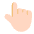 Backhand Index Pointing Up Flat Light Emoji from Fluent Emoji Flat Set