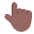 Backhand Index Pointing Up Flat Medium Dark Emoji from Fluent Emoji Flat Set