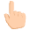 Backhand Index Pointing Up Medium Light Skin Tone Emoji from EmojiTwo Colors Set