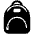 Backpack High Contrast Emoji from Fluent Emoji High Contrast Set