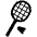 Badminton High Contrast Emoji from Fluent Emoji High Contrast Set