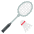 Badminton Emoji from EmojiTwo Colors Set