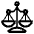 Balance Scale High Contrast Emoji from Fluent Emoji High Contrast Set