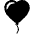 Balloon Heart Fill Icon from Bootstrap Set