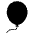 Balloon Emoji from EmojiTwo Black Set