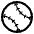 Baseball High Contrast Emoji from Fluent Emoji High Contrast Set
