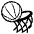 Basketball Emoji from EmojiTwo Black Set