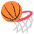 Basketball Emoji from EmojiTwo Colors Set