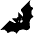 Bat High Contrast Emoji from Fluent Emoji High Contrast Set