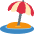 Beach With Umbrella Emoji from Twemoji Set