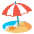 Beach With Umbrella Emoji from Noto Emoji Set