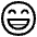 Beaming Face With Smiling Eyes High Contrast Emoji from Fluent Emoji High Contrast Set