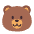 Bear Flat Emoji from Fluent Emoji Flat Set