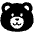 Bear High Contrast Emoji from Fluent Emoji High Contrast Set