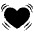 Beating Heart Emoji from EmojiTwo Black Set