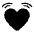 Beating Heart High Contrast Emoji from Fluent Emoji High Contrast Set