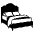 Bed Emoji from EmojiTwo Black Set