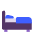 Bed Flat Emoji from Fluent Emoji Flat Set